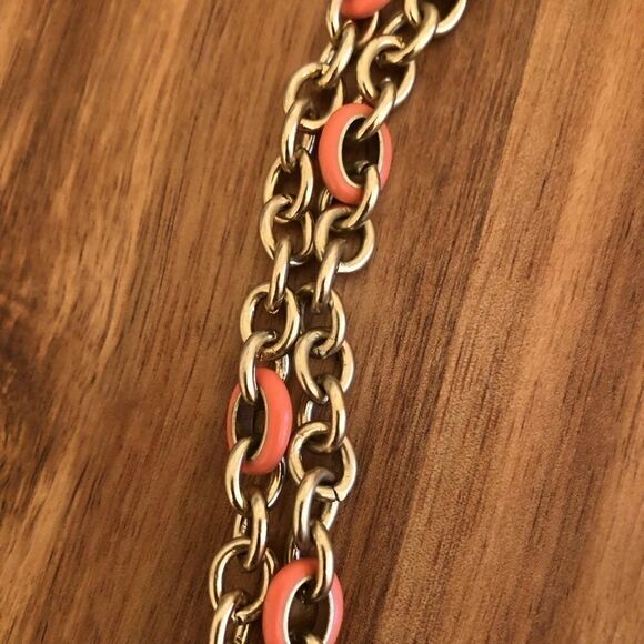 J.Crew | Enamel and Gold Tone Link Necklace | 38” Length - Picture 3 of 4